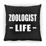 Zoologist Life - Throw Pillow Black