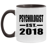 Psychologist Established EST. 2018 - 11oz Accent Mug Black