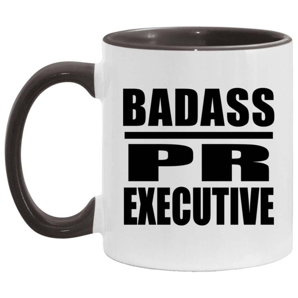 Badass PR Executive - 11oz Accent Mug Black
