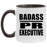 Badass PR Executive - 11oz Accent Mug Black