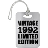 32nd Birthday Vintage 1992 Limited Edition - Luggage Bag Tag