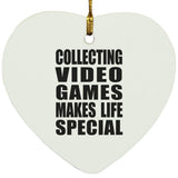 Collecting Video Games Makes Life Special - Heart Ornament