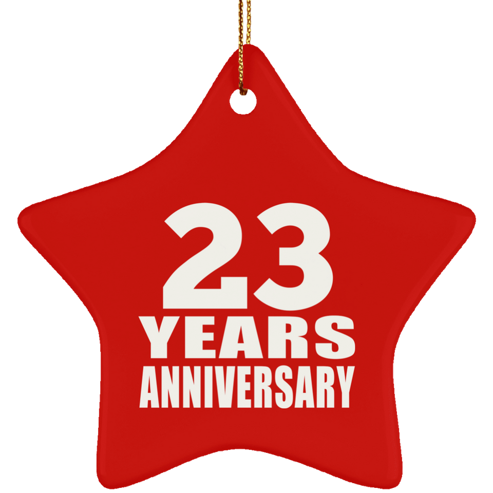23rd Anniversary 23 Years - Star Ornament
