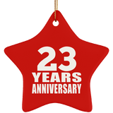 23rd Anniversary 23 Years - Star Ornament