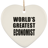 World's Greatest Economist - Heart Ornament