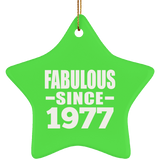 46th Birthday Fabulous Since 1977 - Star Ornament