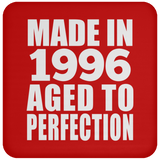 28th Birthday Made In 1996 Aged to Perfection - Drink Coaster