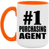 Number One #1 Purchasing Agent - 15oz Accent Mug Orange