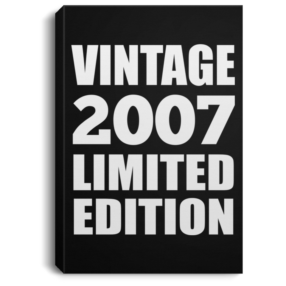 17th Birthday Vintage 2007 Limited Edition - Canvas Portrait