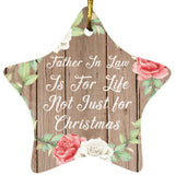 Father In Law Is For Life, Not Just For Christmas - Star Ornament B