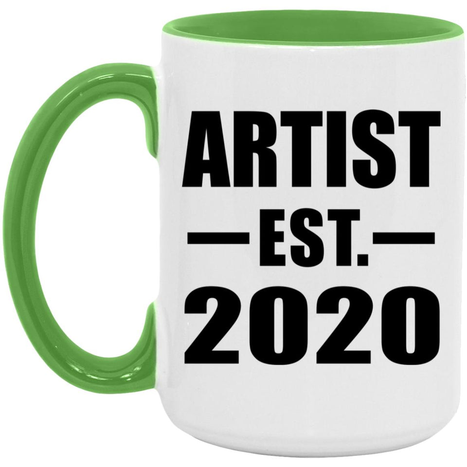 Artist Established EST. 2020 - 15oz Accent Mug Green