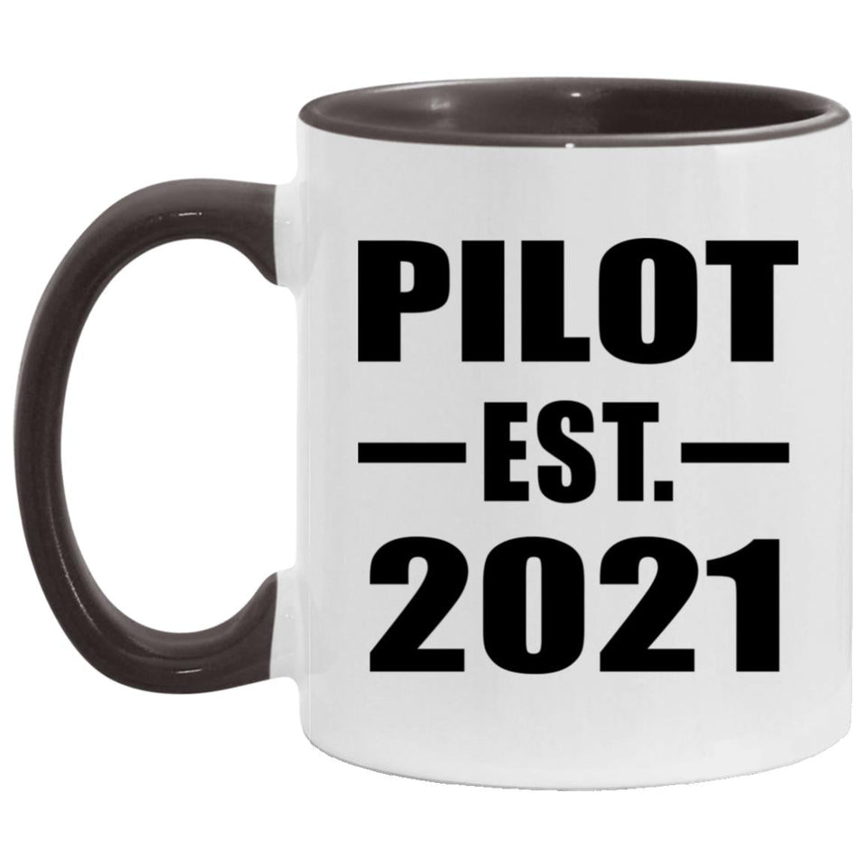 Pilot Established EST. 2021 - 11oz Accent Mug Black