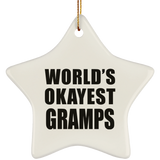 World's Okayest Gramps - Star Ornament