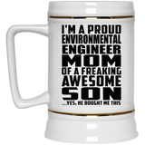 Proud Environmental Engineer Mom Of Awesome Son - Beer Stein