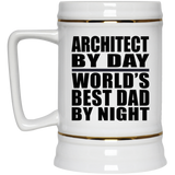 Architect By Day World's Best Dad By Night - Beer Stein