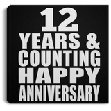 Happy 12th Anniversary 12 Years & Counting - Canvas Square