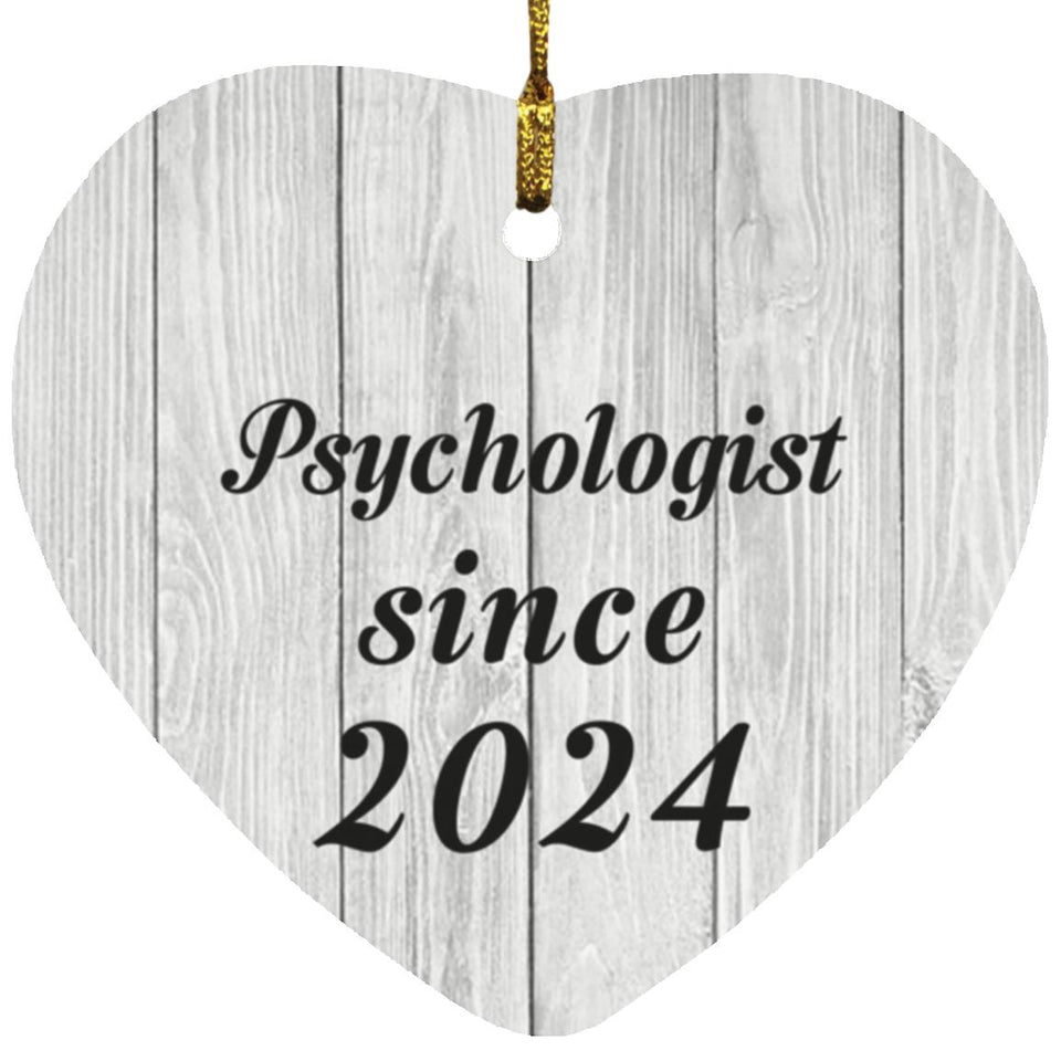Psychologist Since 2024 - Heart Ornament F