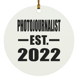 Photojournalist Established EST. 2022 - Circle Ornament