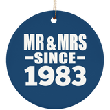 41st Anniversary Mr & Mrs Since 1983 - Circle Ornament