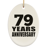 79th Anniversary 79 Years - Oval Ornament
