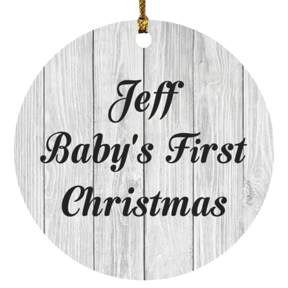 Jeff Baby's First Christmas - Circle Ornament F