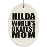 Hilda World's Okayest Mom - Oval Ornament