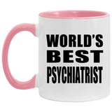 World's Best Psychiatrist - 11oz Accent Mug Pink