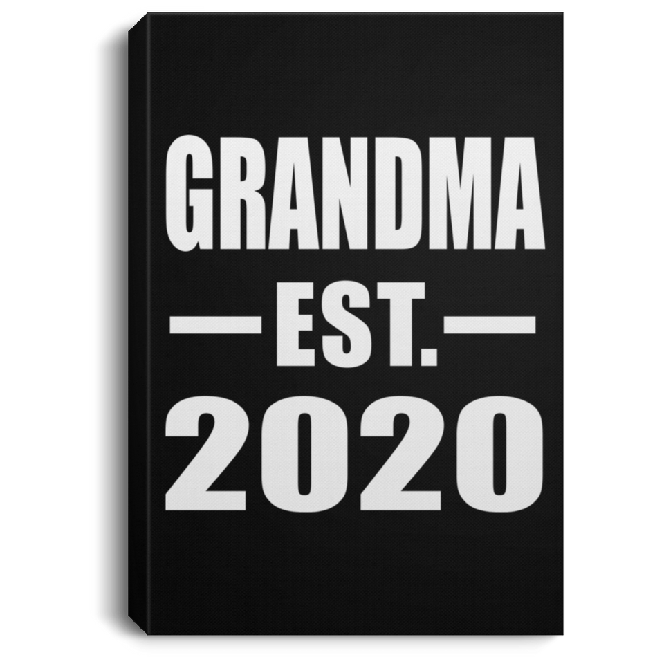 Grandma Established EST. 2020 - Canvas Portrait