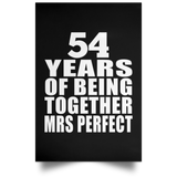 54th Anniversary 54 Years Of Being Mrs Perfect - Poster Portrait