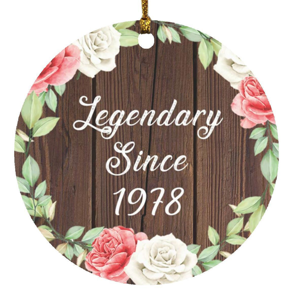 46th Birthday Legendary Since 1978 - Circle Ornament A