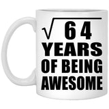 8th Birthday Square Root of 64 Years of Being Awesome - 11oz Coffee Mug