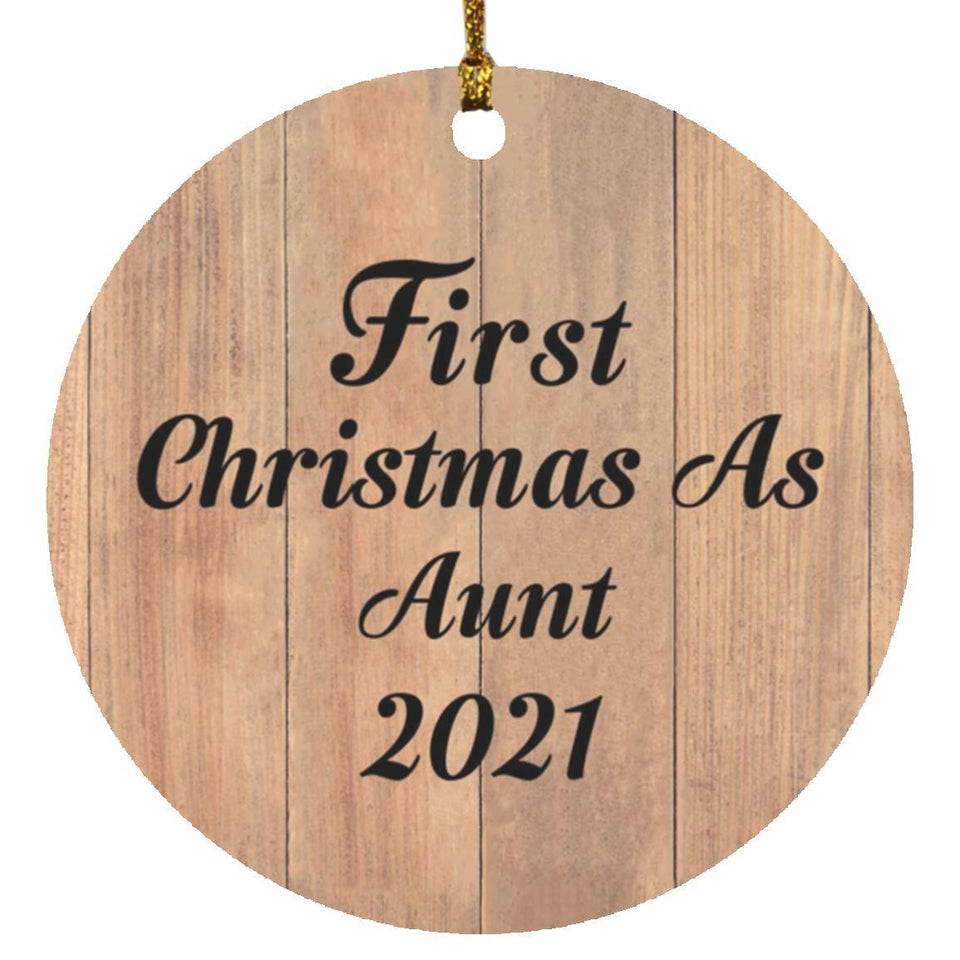 First Christmas As Aunt 2021 - Circle Ornament C