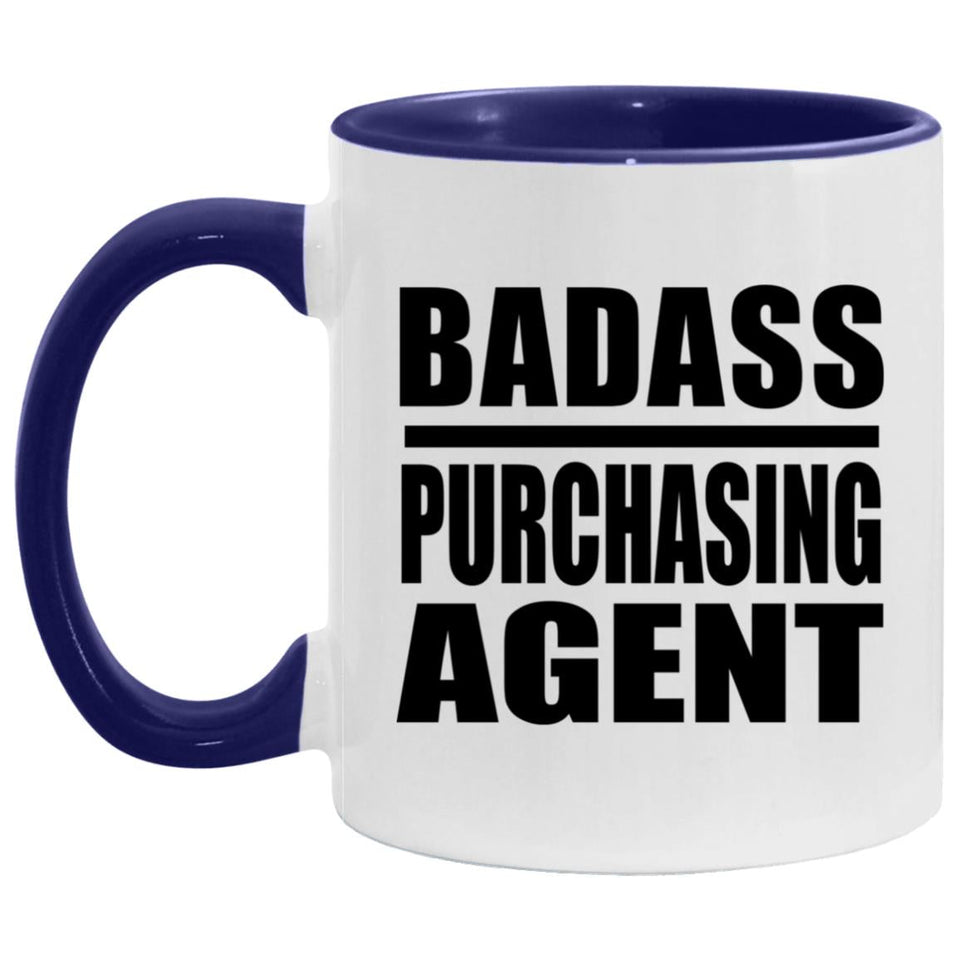 Badass Purchasing Agent - 11oz Accent Mug Purple