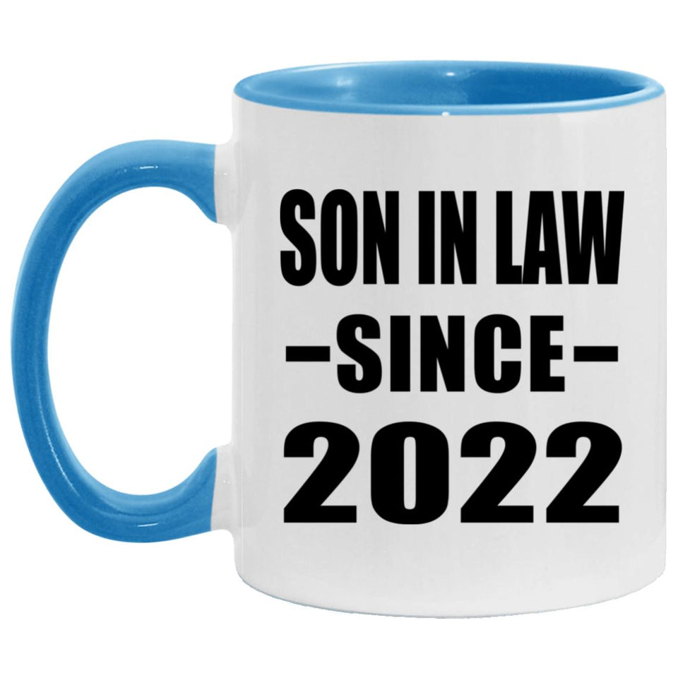 Son In Law Since 2022 - 11oz Accent Mug Blue