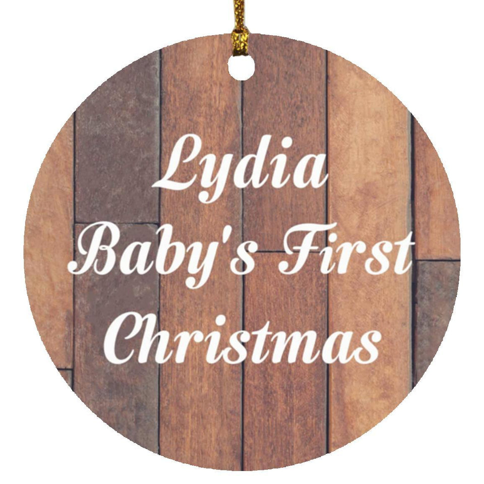 Lydia Baby's First Christmas - Circle Ornament E
