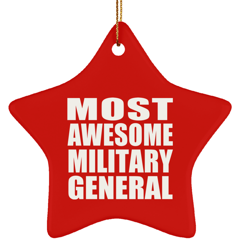Most Awesome Military General - Star Ornament