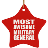 Most Awesome Military General - Star Ornament