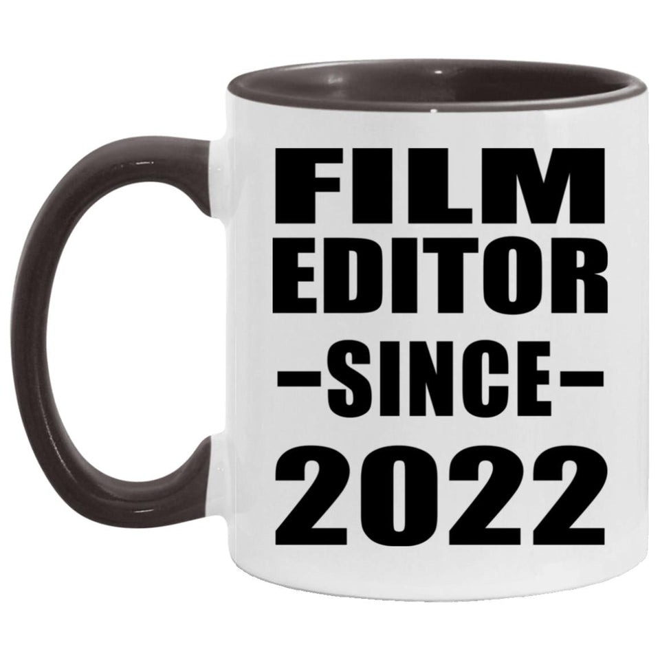 Film Editor Since 2022 - 11oz Accent Mug Black