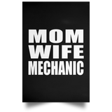 Mom Wife Mechanic - Poster Portrait