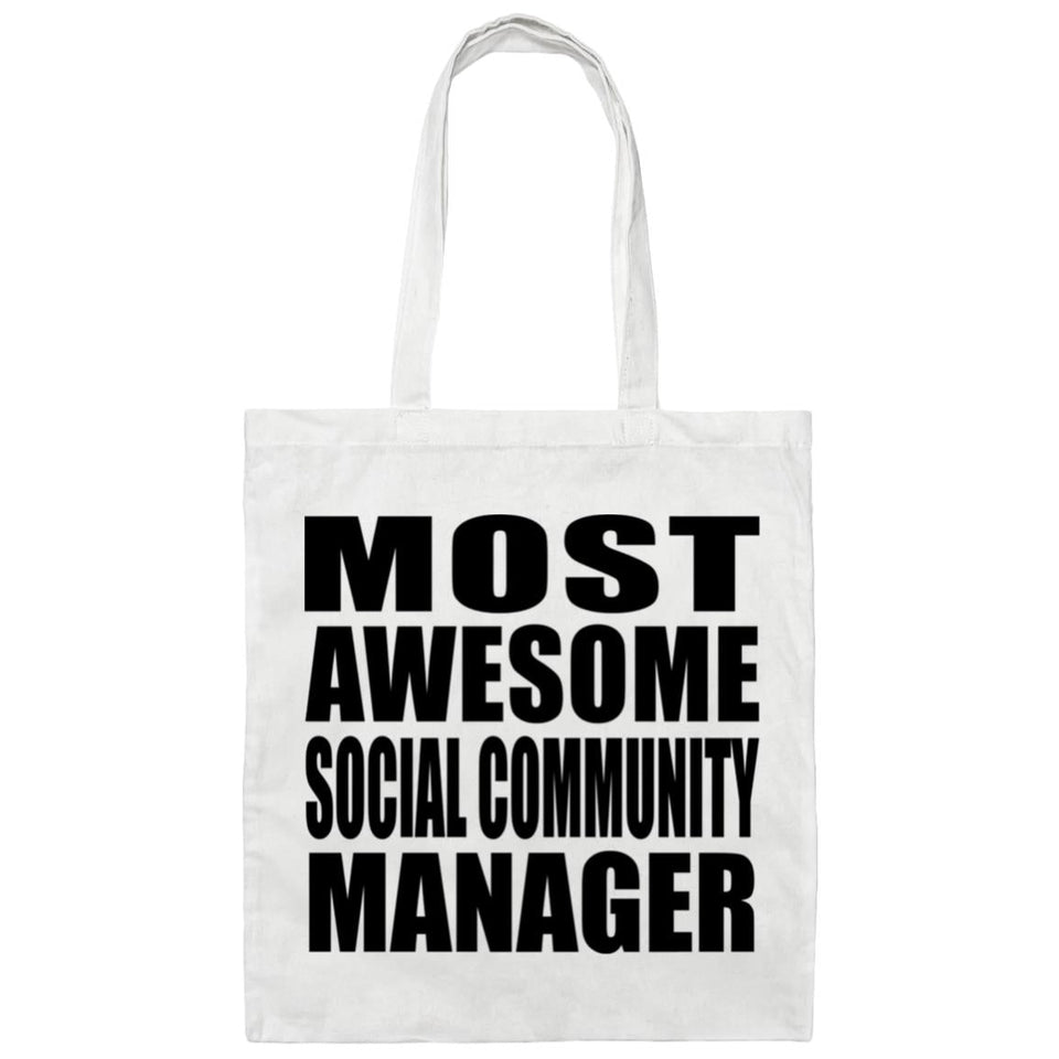 Most Awesome Social Community Manager - Tote Bag White