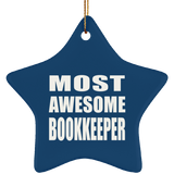 Most Awesome Bookkeeper - Star Ornament