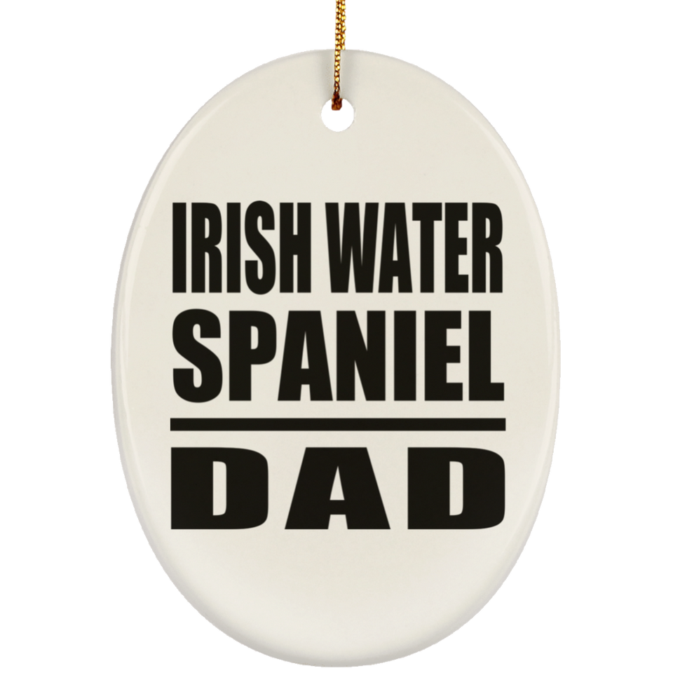 Irish Water Spaniel Dad - Oval Ornament