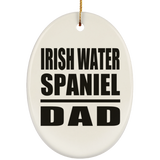 Irish Water Spaniel Dad - Oval Ornament