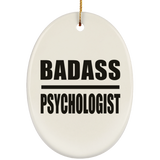 Badass Psychologist - Oval Ornament