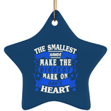 The Smallest Hands Make The Biggest Mark On Dad's Heart - Star Ornament