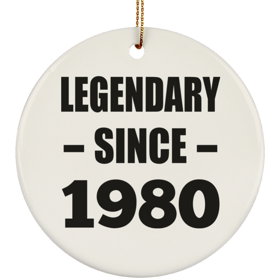44th Birthday Legendary Since 1980 - Circle Ornament
