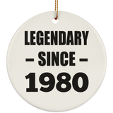 44th Birthday Legendary Since 1980 - Circle Ornament
