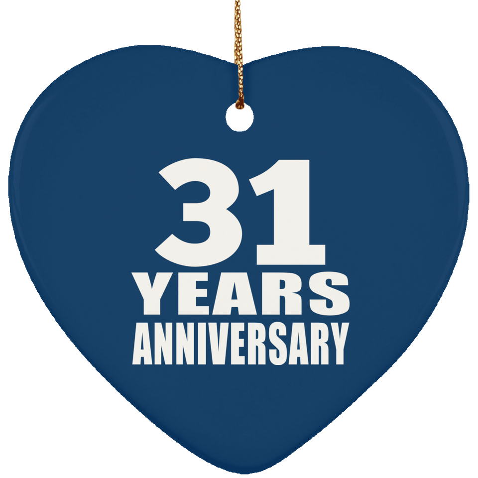 31st Anniversary 31 Years - Heart Ornament