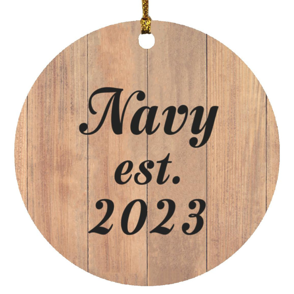 Navy Established Est. 2023 - Circle Ornament C