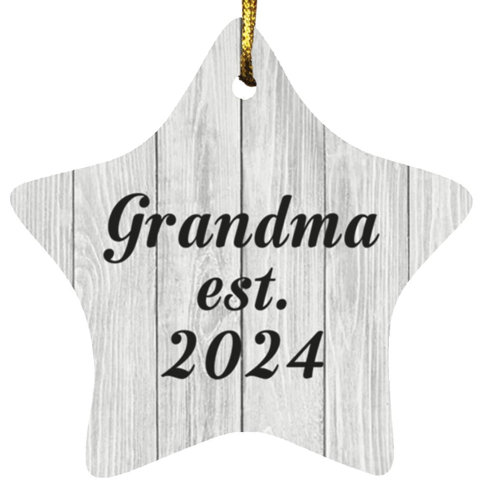 Grandma Established Est. 2024 - Star Ornament F